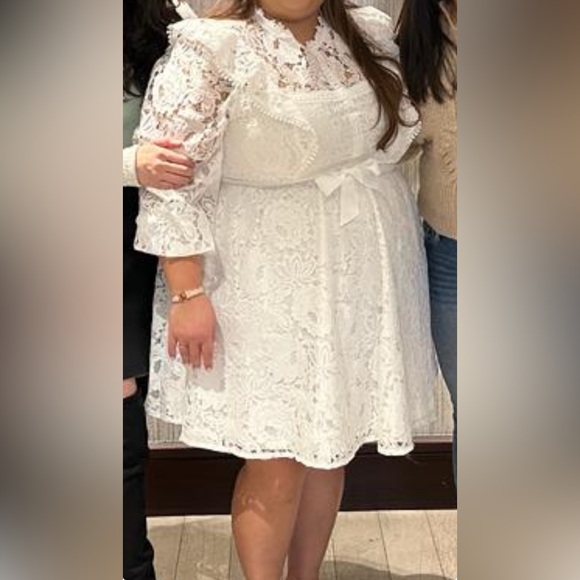 Elegant White Lace Dress dress plus sz 20-22 - Picture 2 of 8